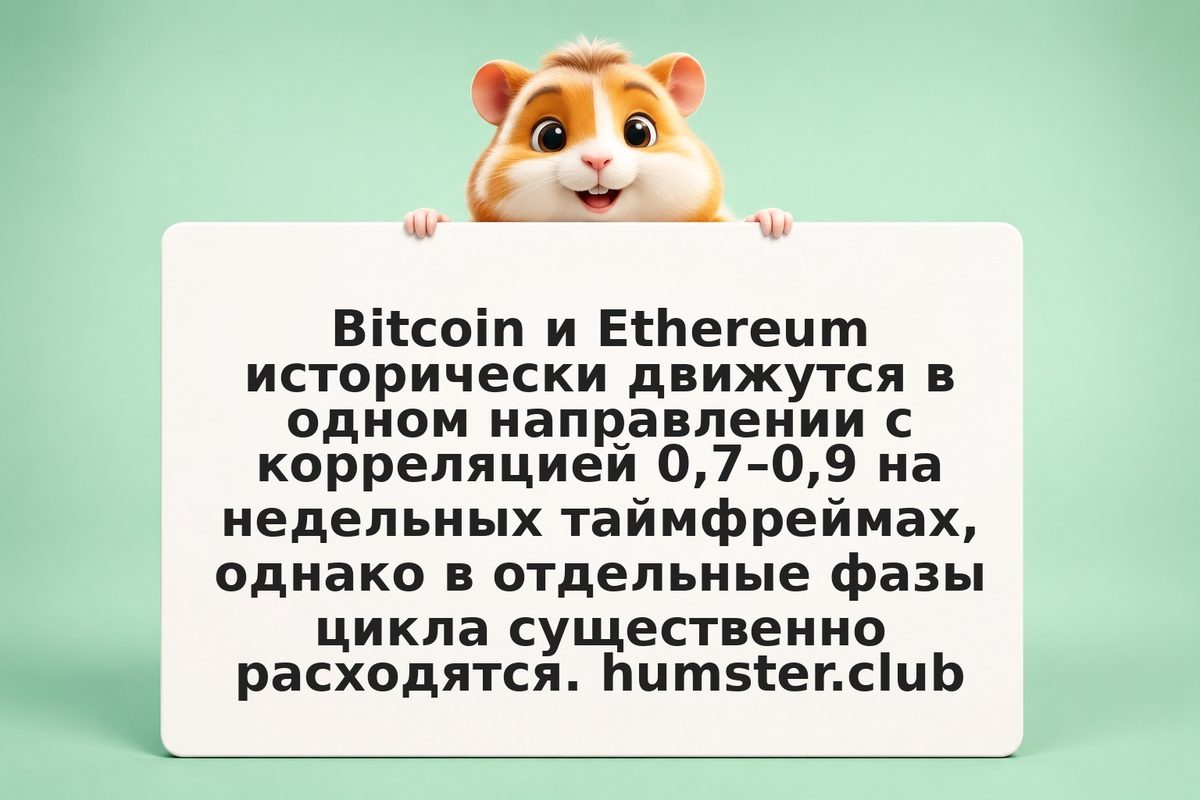 BTC vs ETH: корреляция, дивергенции и стратегии на основе взаимосвязи двух крупн