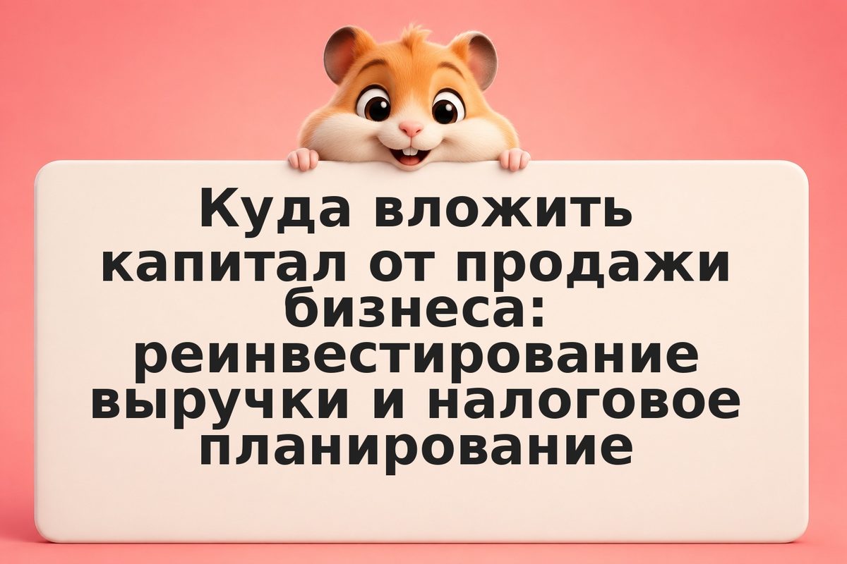 Куда вложить капитал от продажи бизнеса: реинвестирование выручки и налоговое пл