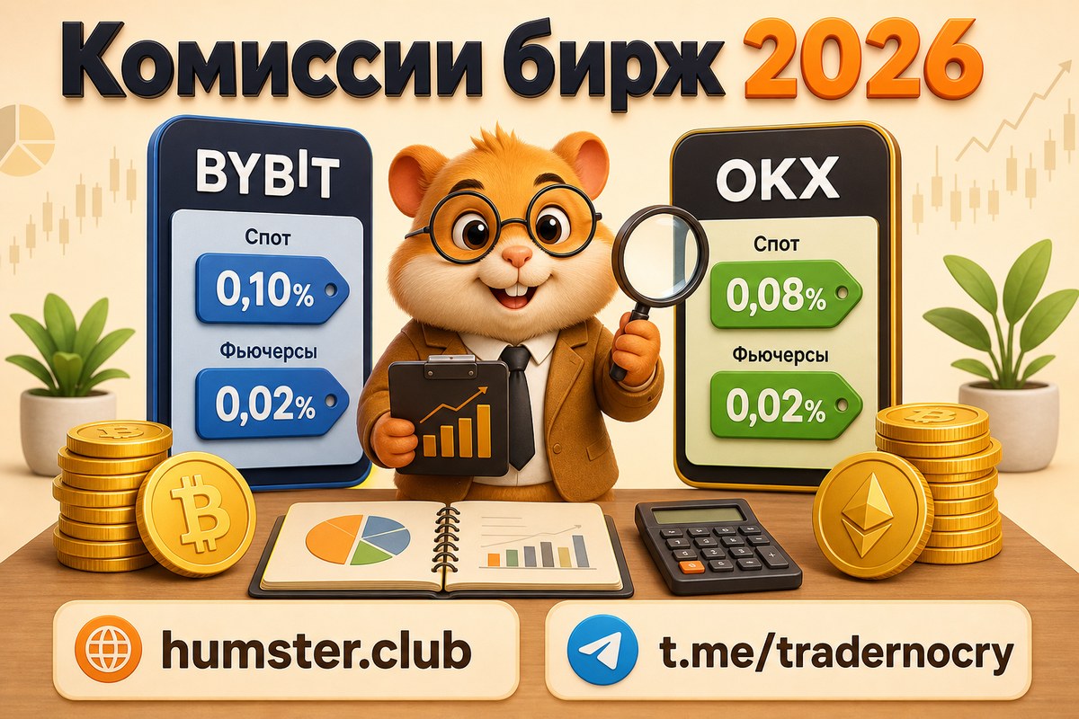 Сравнение комиссий Bybit vs Binance vs OKX: спот, фьючерсы и VIP-уровни 2026