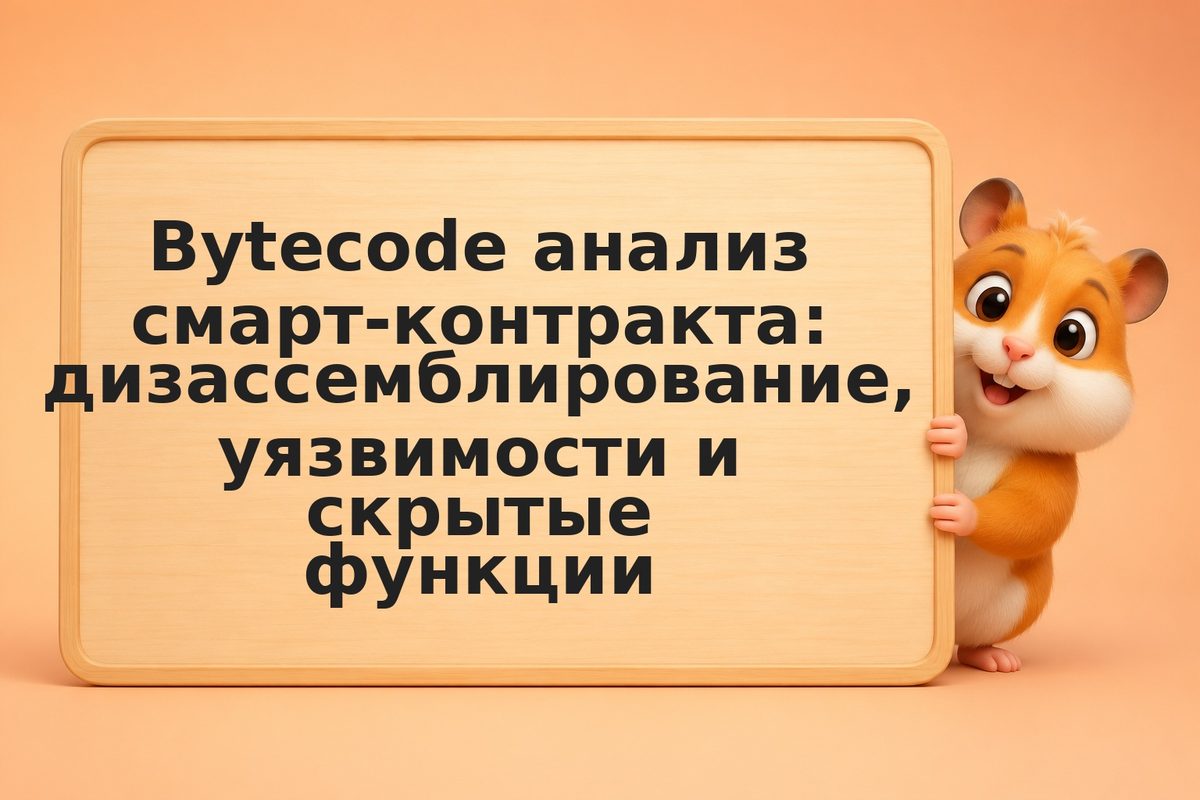 Bytecode анализ смарт-контракта: дизассемблирование, уязвимости и скрытые функци