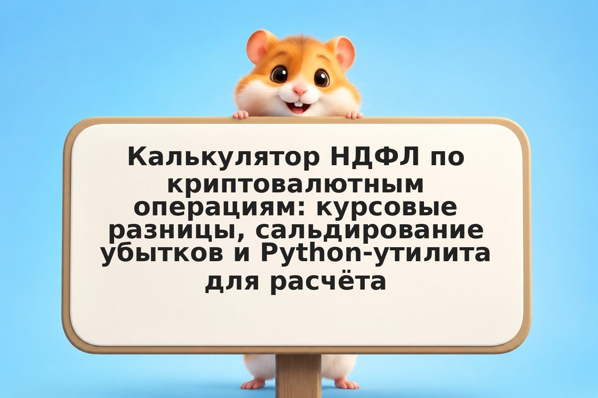 Калькулятор НДФЛ по криптовалютным операциям: курсовые разницы, сальдирование уб