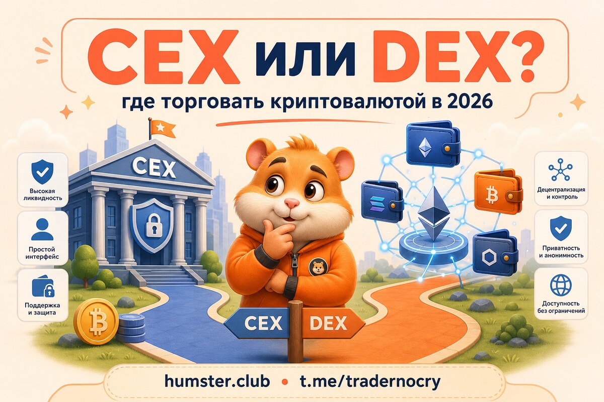 CEX или DEX: где торговать криптовалютой инвестору из России в 2026 году