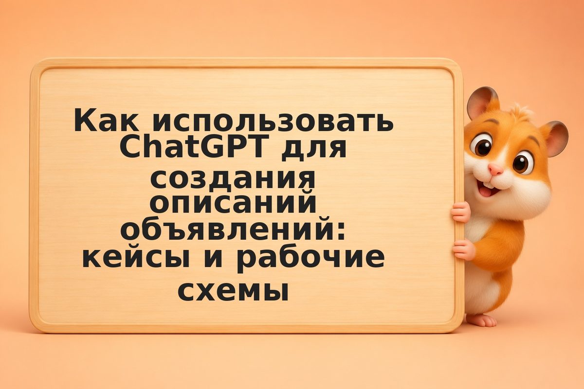 Как использовать ChatGPT для создания описаний объявлений: кейсы и рабочие схемы
