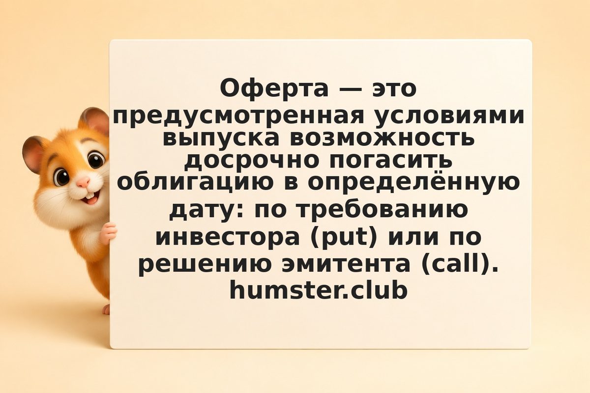 Что такое оферта по облигации: put и call простыми словами