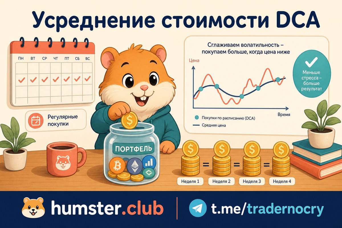 Усреднение стоимости (DCA): инвестирование равными долями по графику