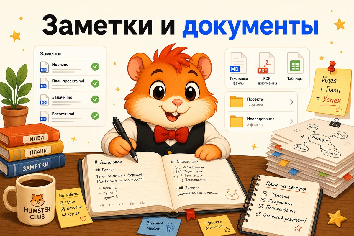 Claude Code помогает работать с папками заметок и документацией
