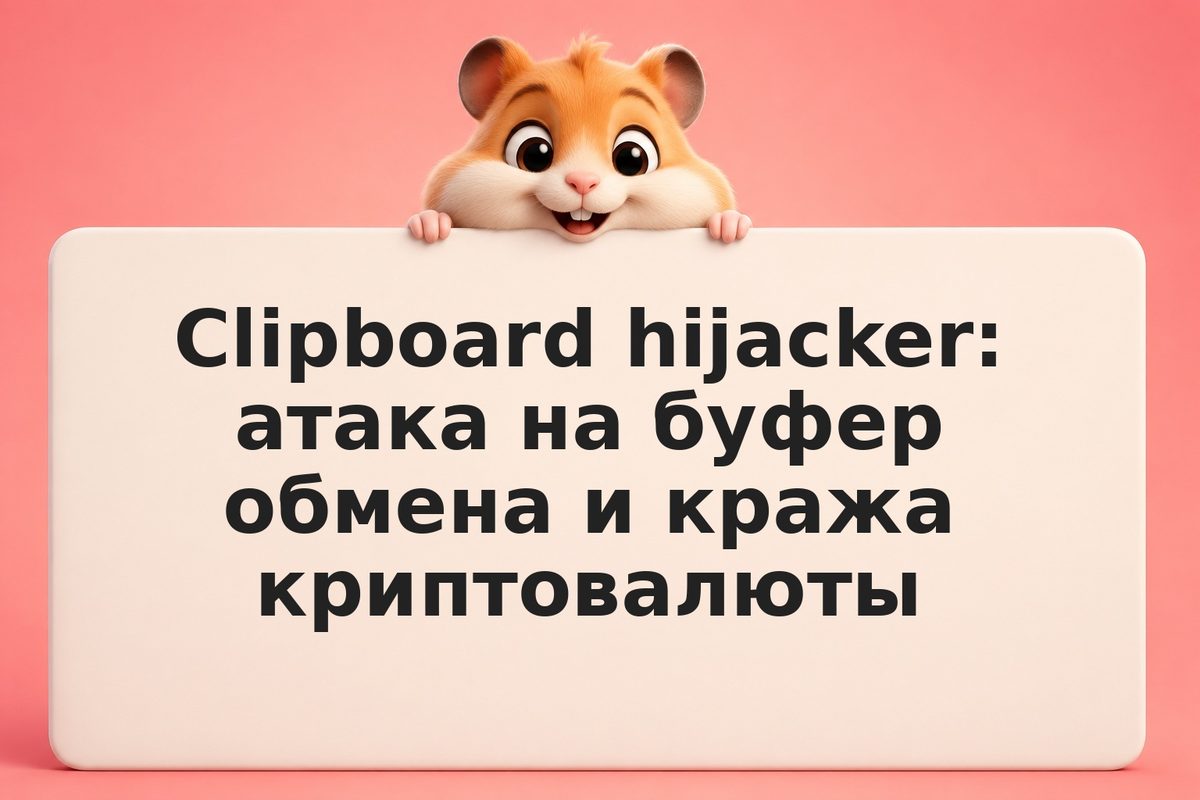 Clipboard hijacker: атака на буфер обмена и кража криптовалюты