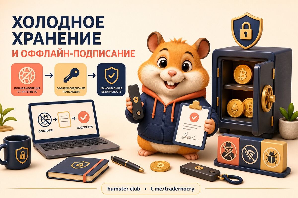 Холодное хранилище с офлайн-подписью: транзакция без интернета через QR-коды