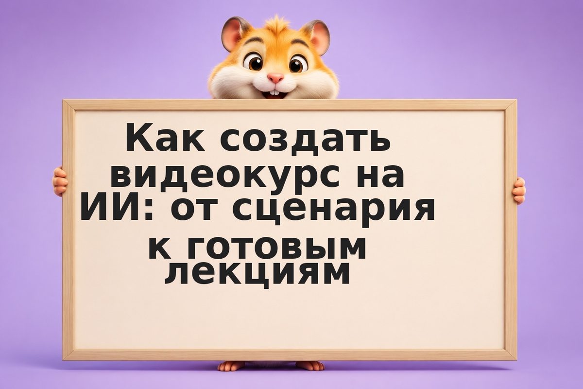 Как создать видеокурс на ИИ: от сценария к готовым лекциям