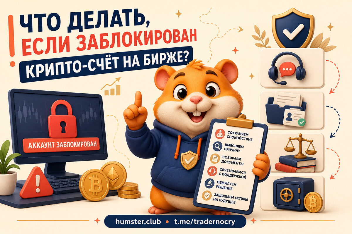 Заблокировали счёт на крипто-бирже: причины, апелляция, вывод средств