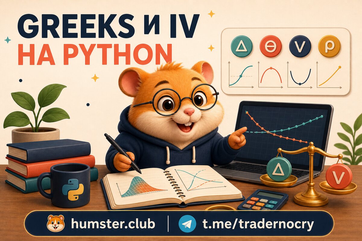 crypto-bs: Python-библиотека для расчёта Greeks и подразумеваемой волатильности 