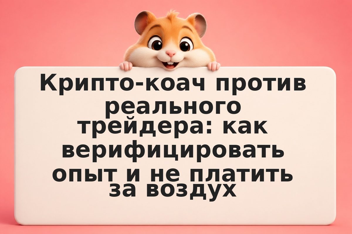 Крипто-коач против реального трейдера: как верифицировать опыт и не платить за в