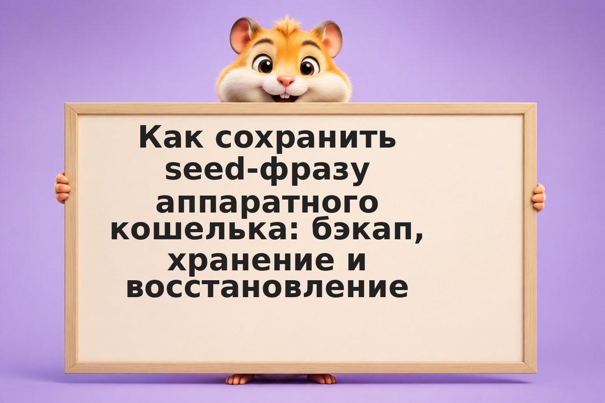 Как сохранить seed-фразу аппаратного кошелька: бэкап, хранение и восстановление