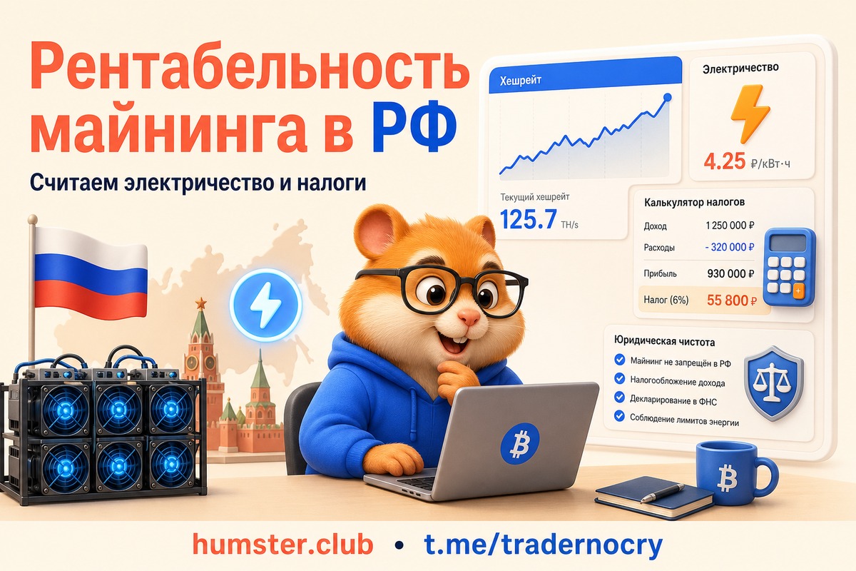 Майнинг крипты в РФ: регуляторика и налоги