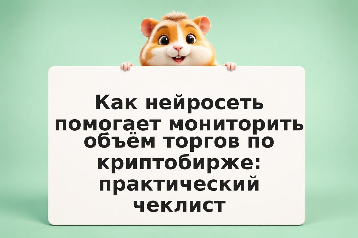 Как нейросеть помогает мониторить объём торгов по криптобирже: практический чекл