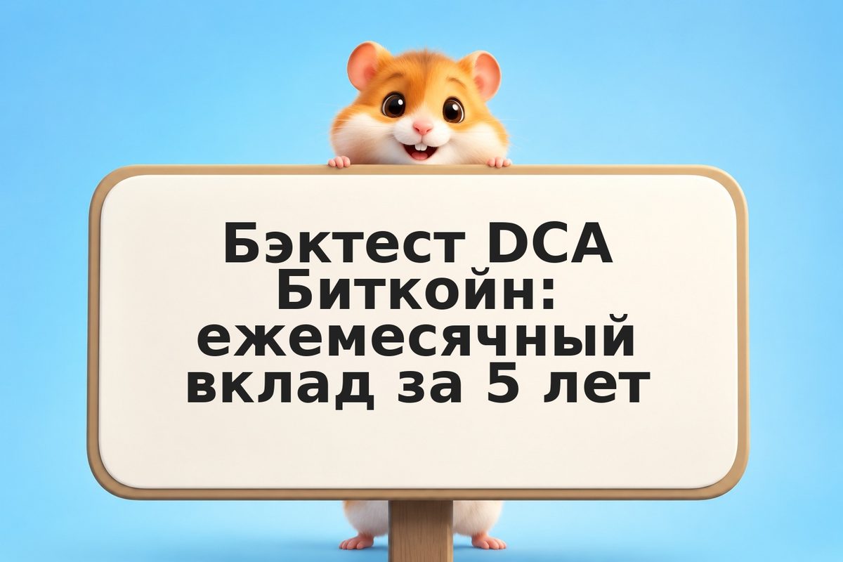 Бэктест DCA Биткойн: ежемесячный вклад за 5 лет