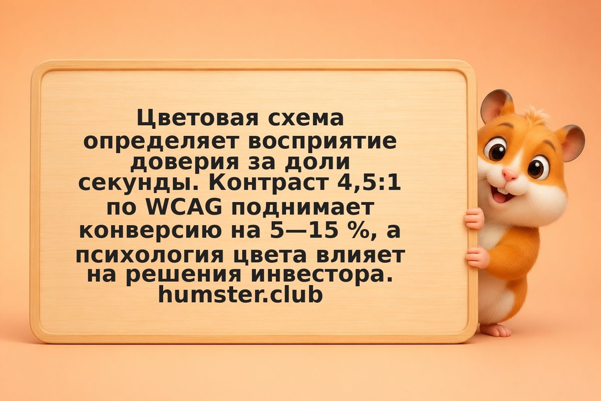 Цветовая схема: психология цвета, контраст и доверие инвестора