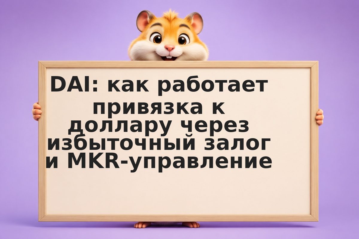 DAI: как работает привязка к доллару через избыточный залог и MKR-управление
