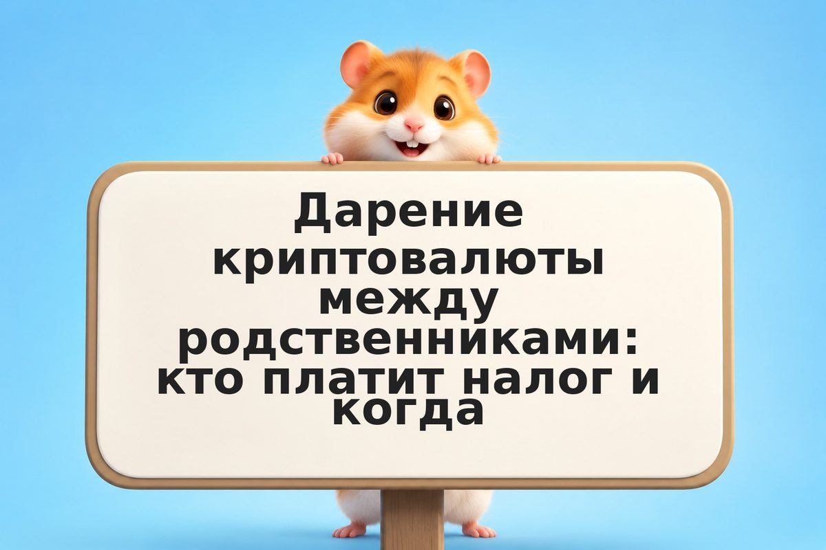 Дарение криптовалюты между родственниками: кто платит налог и когда