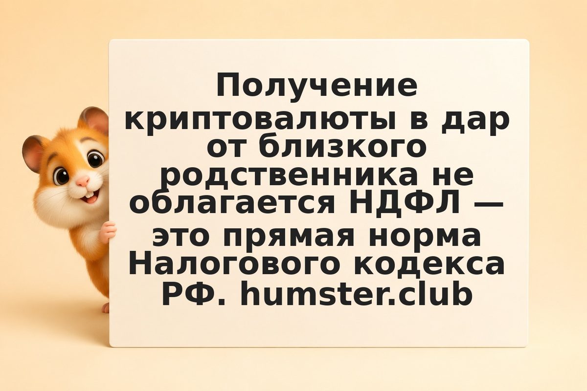 Дарение криптовалюты между родственниками: кто платит налог и когда