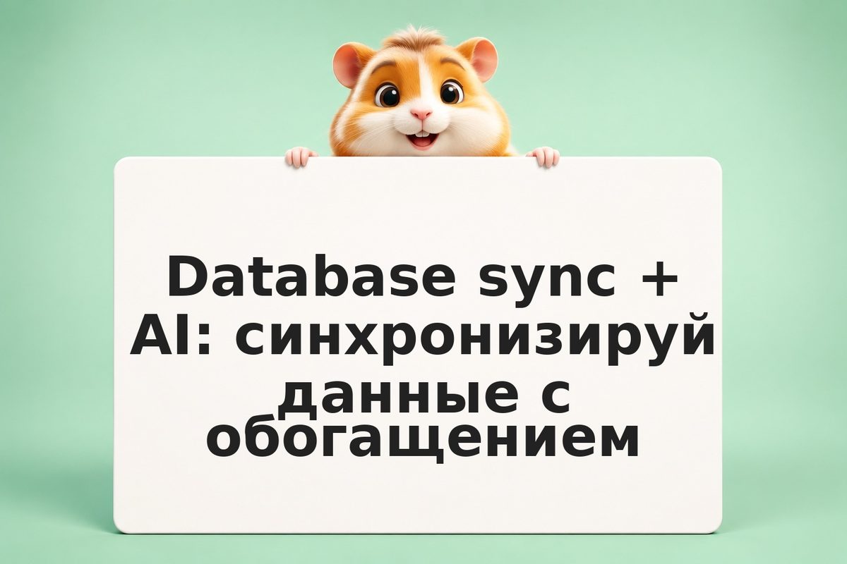 Database sync + AI: синхронизируй данные с обогащением