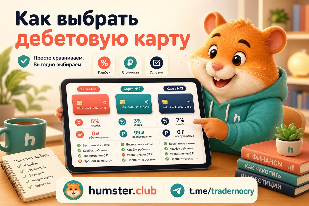 Как выбрать дебетовую карту в 2026: кэшбэк, обслуживание и проценты на остаток