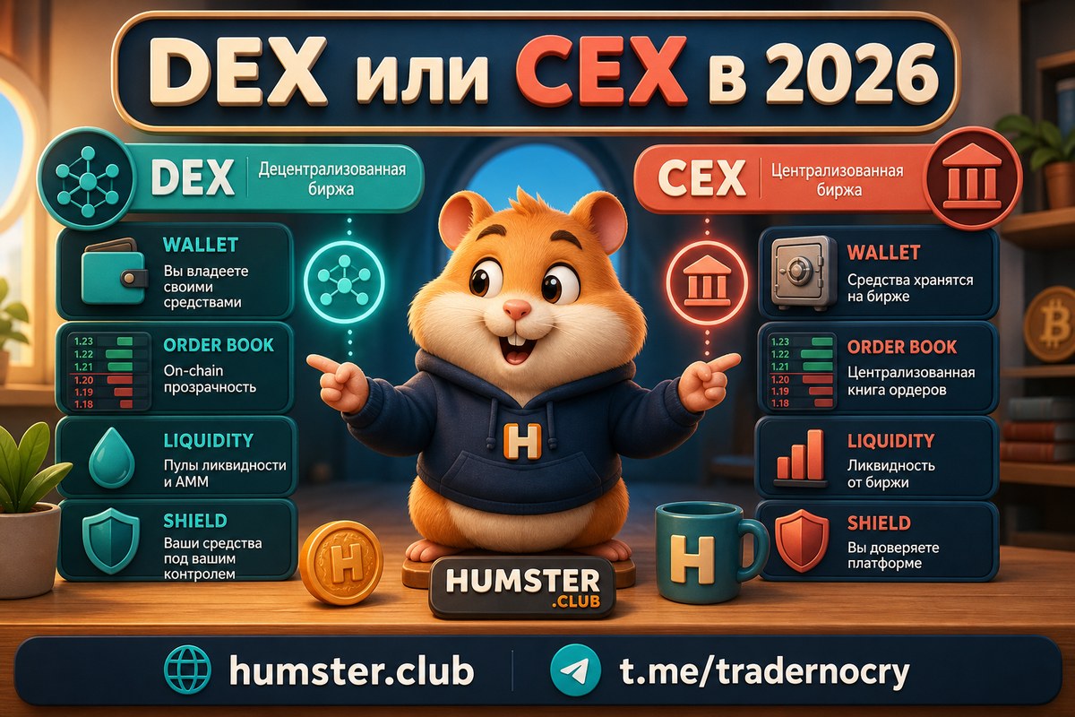 DEX против CEX: где торговать криптой в 2026 году