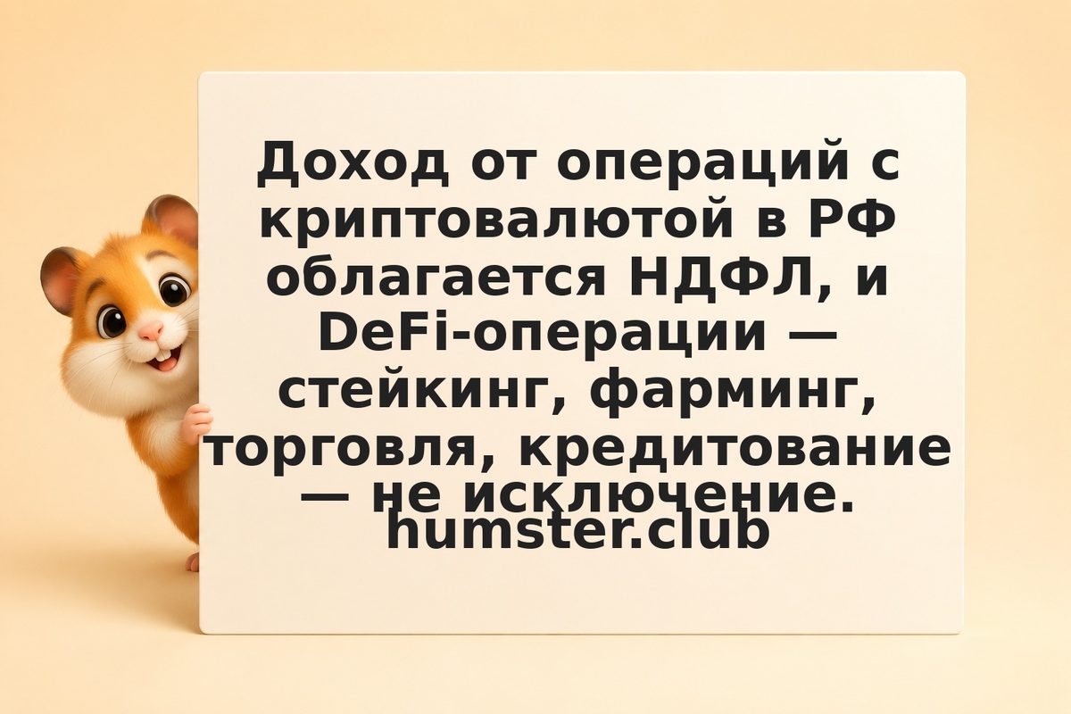 Расчёт налогов на доходы от DeFi для инвестора в РФ