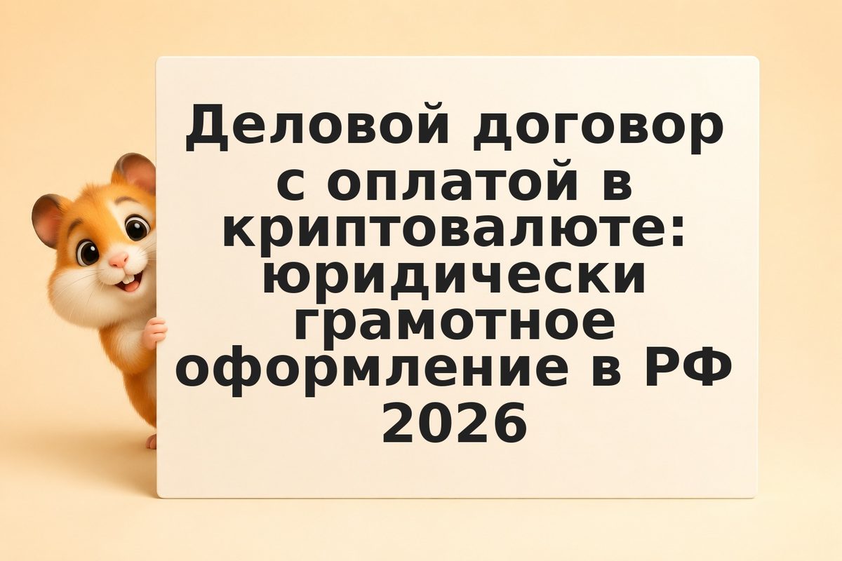 Деловой договор с оплатой в криптовалюте: юридически грамотное оформление в РФ 2