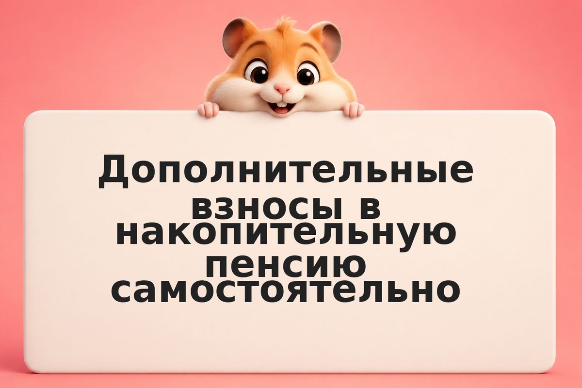 Дополнительные взносы в накопительную пенсию самостоятельно