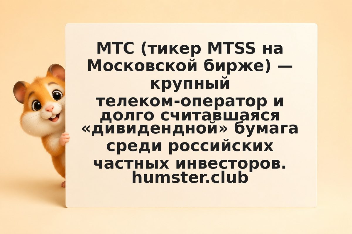 Дивиденды МТС 2026: размер, дата отсечки, история