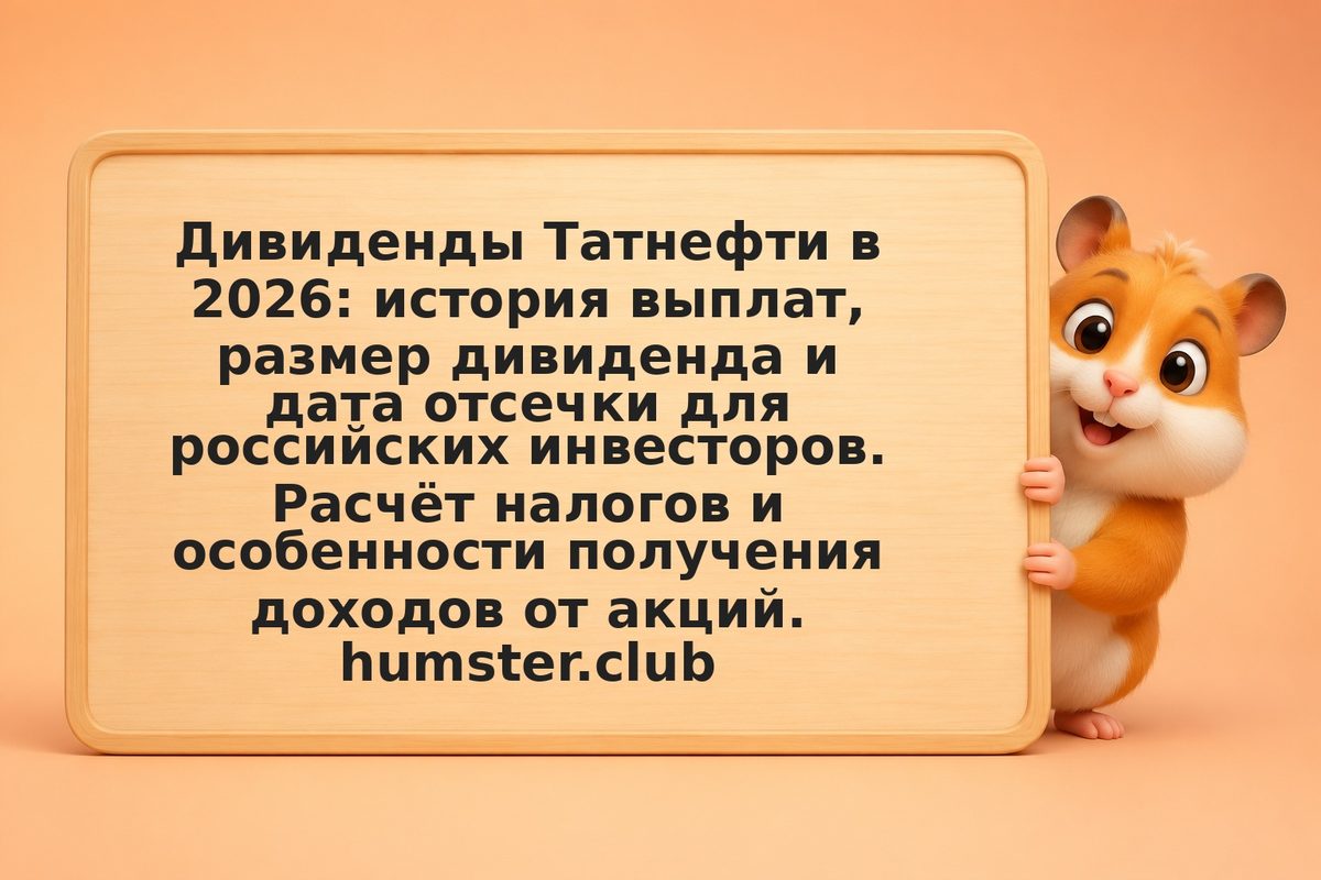 Дивиденды Татнефти 2026: размер, дата отсечки, история