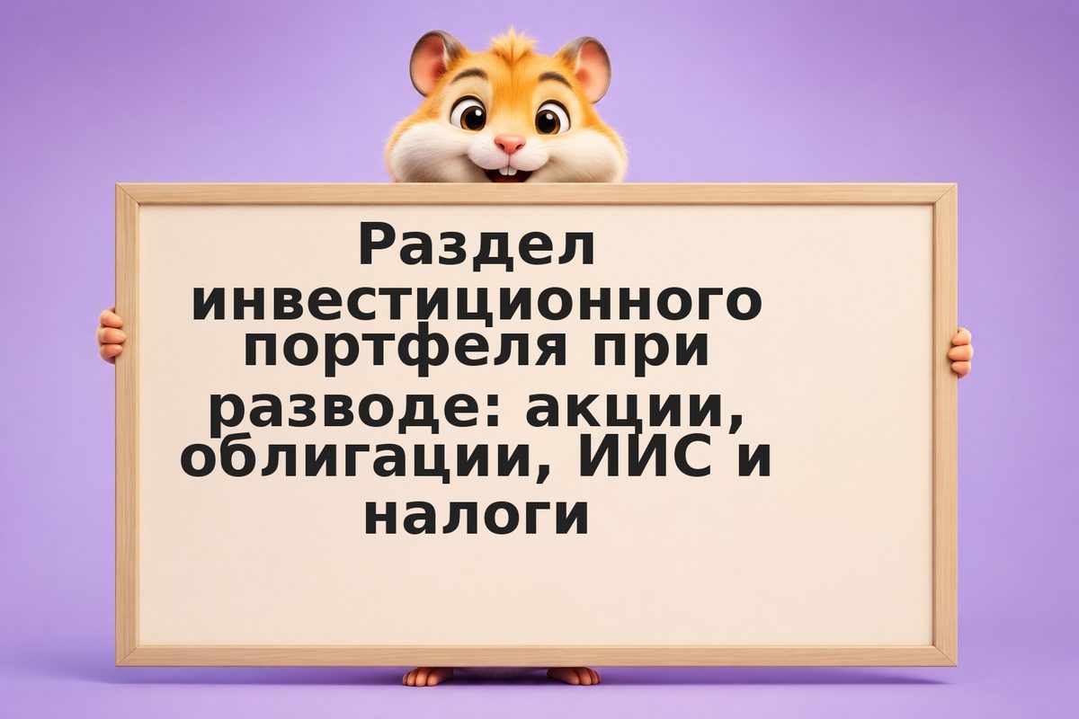 Раздел инвестиционного портфеля при разводе: акции, облигации, ИИС и налоги