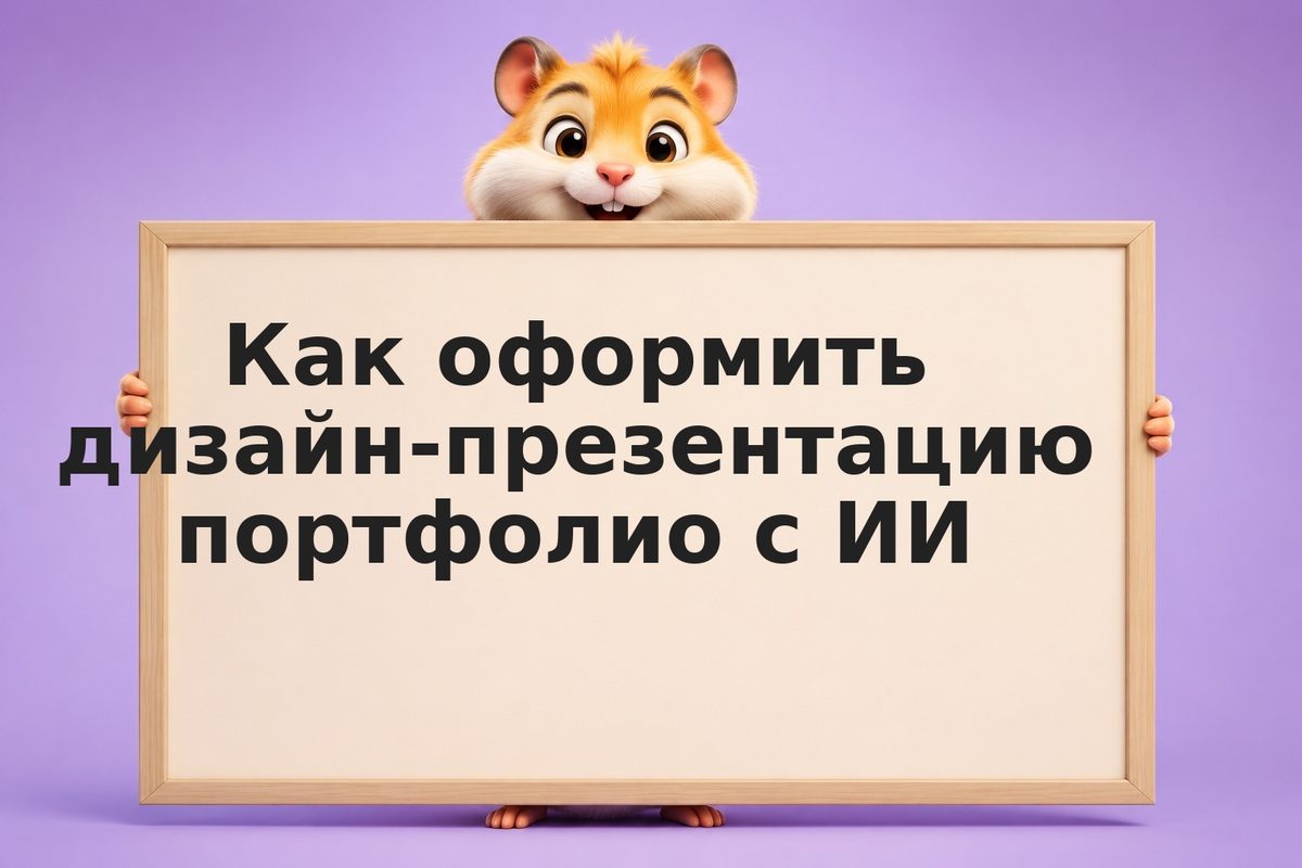 Как оформить дизайн-презентацию портфолио с ИИ