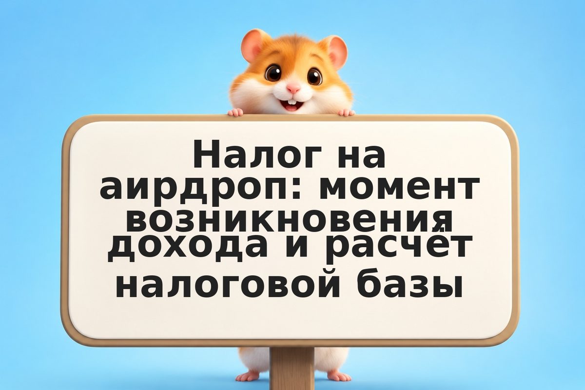 Налог на аирдроп: момент возникновения дохода и расчёт налоговой базы