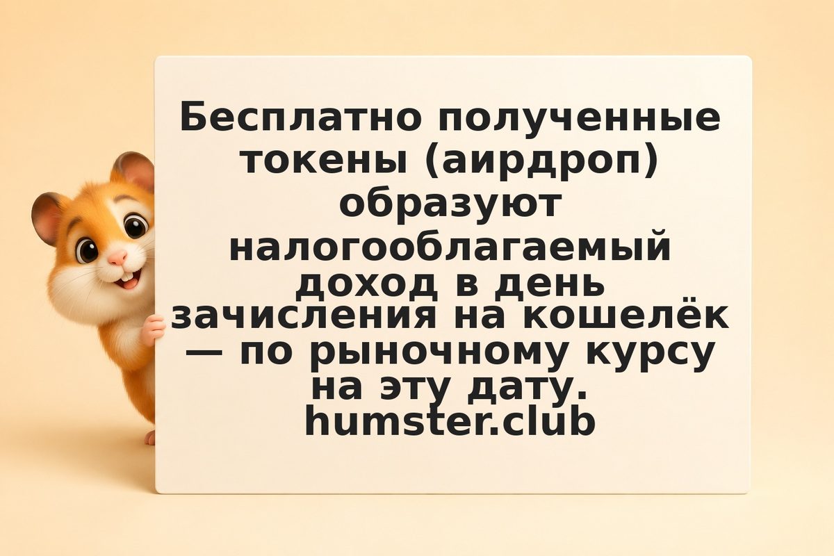 Налог на аирдроп: момент возникновения дохода и расчёт налоговой базы