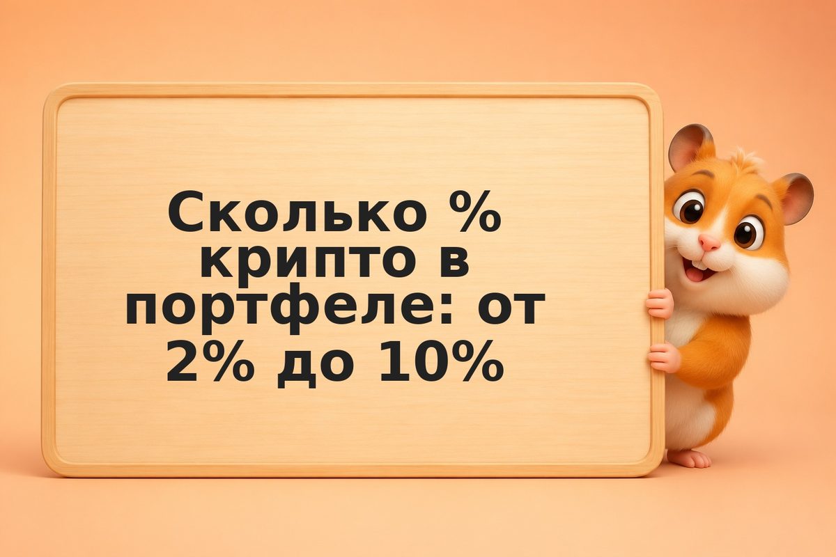 Сколько % крипто в портфеле: от 2% до 10%