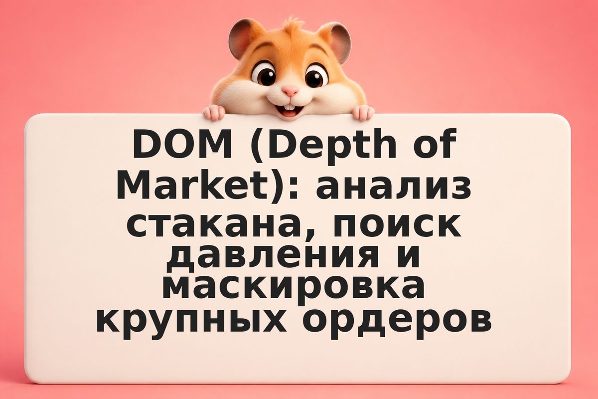 DOM (Depth of Market): анализ стакана, поиск давления и маскировка крупных ордер