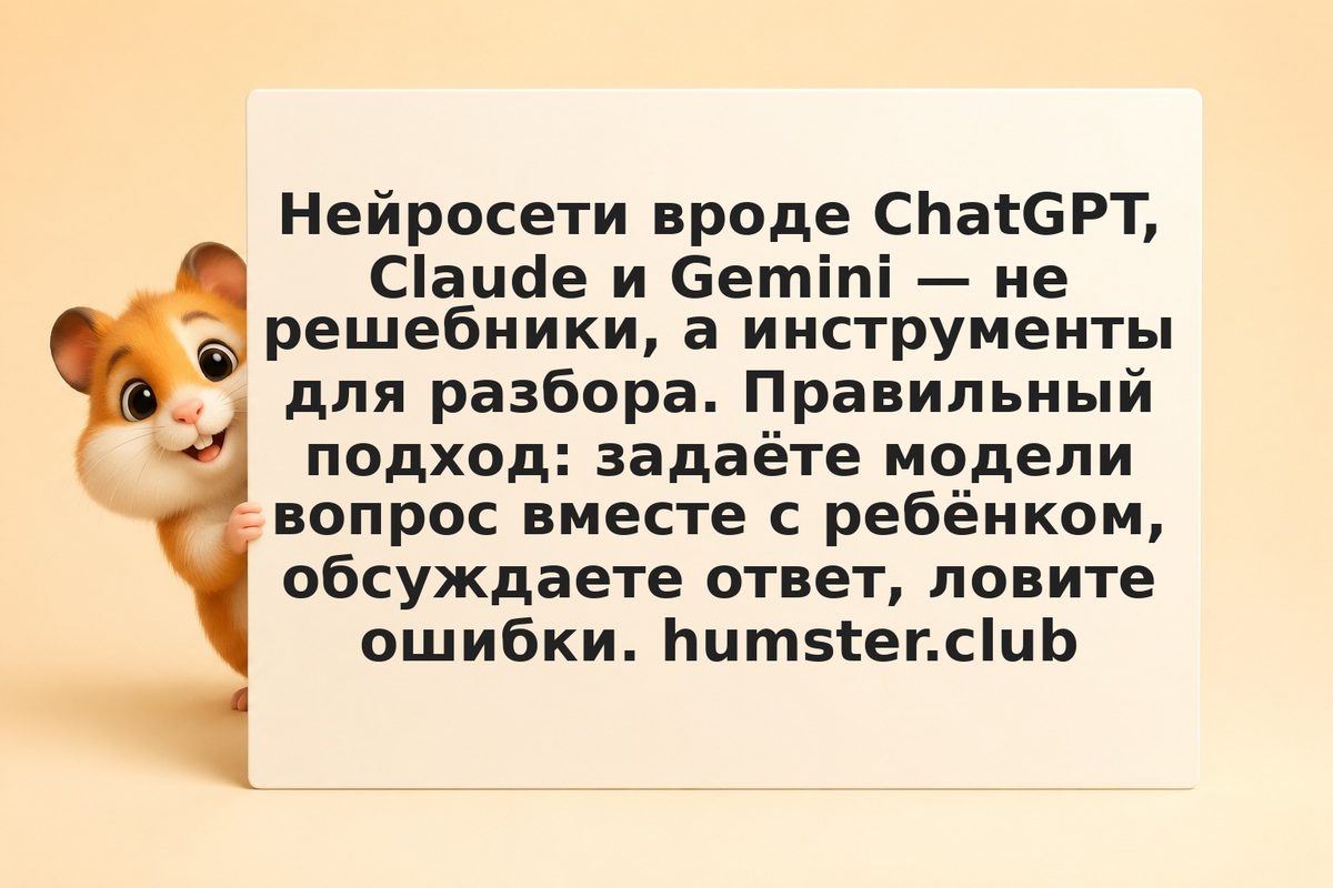 Как использовать ИИ, чтобы научить ребёнка справляться с домашним заданием