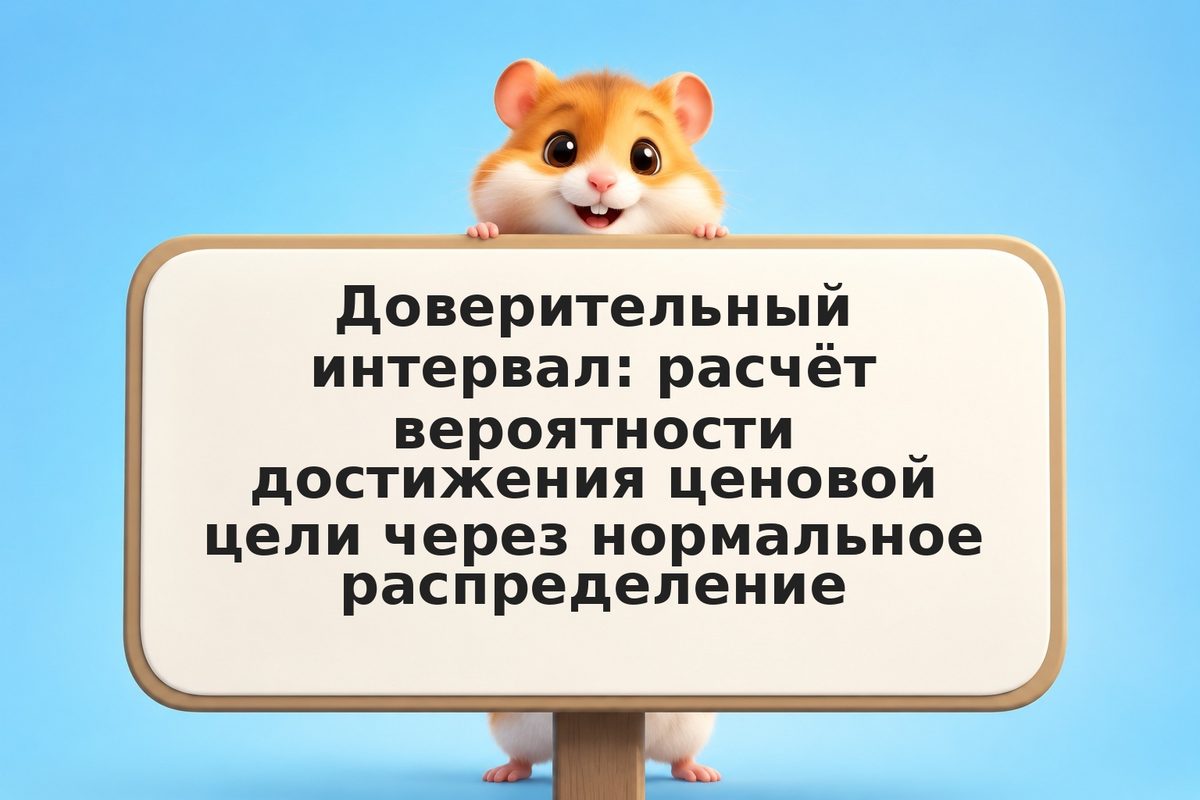 Доверительный интервал: расчёт вероятности достижения ценовой цели через нормаль