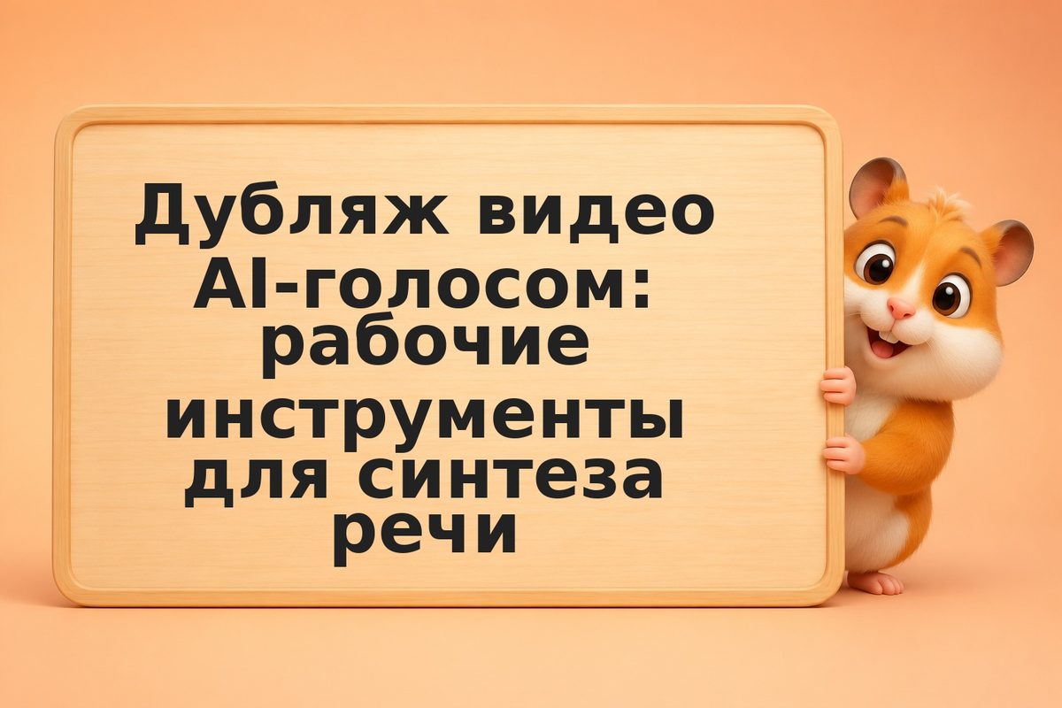 Дубляж видео AI-голосом: рабочие инструменты для синтеза речи