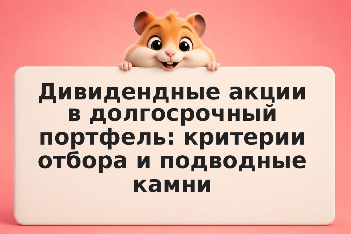 Дивидендные акции в долгосрочный портфель: критерии отбора и подводные камни