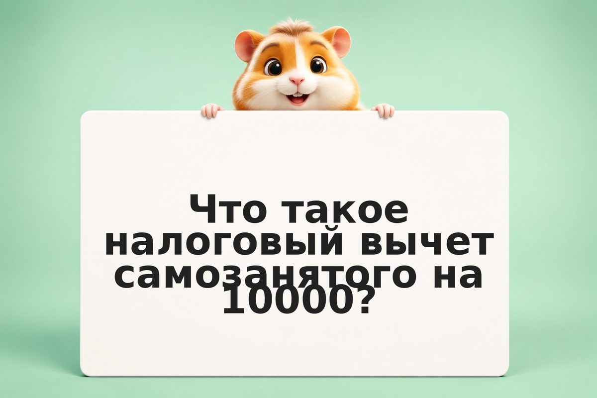 Самозанятый и налоговый вычет 10000
