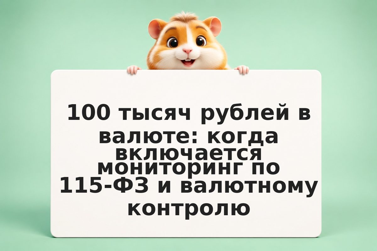 100 тысяч рублей в валюте: когда включается мониторинг по 115-ФЗ и валютному кон