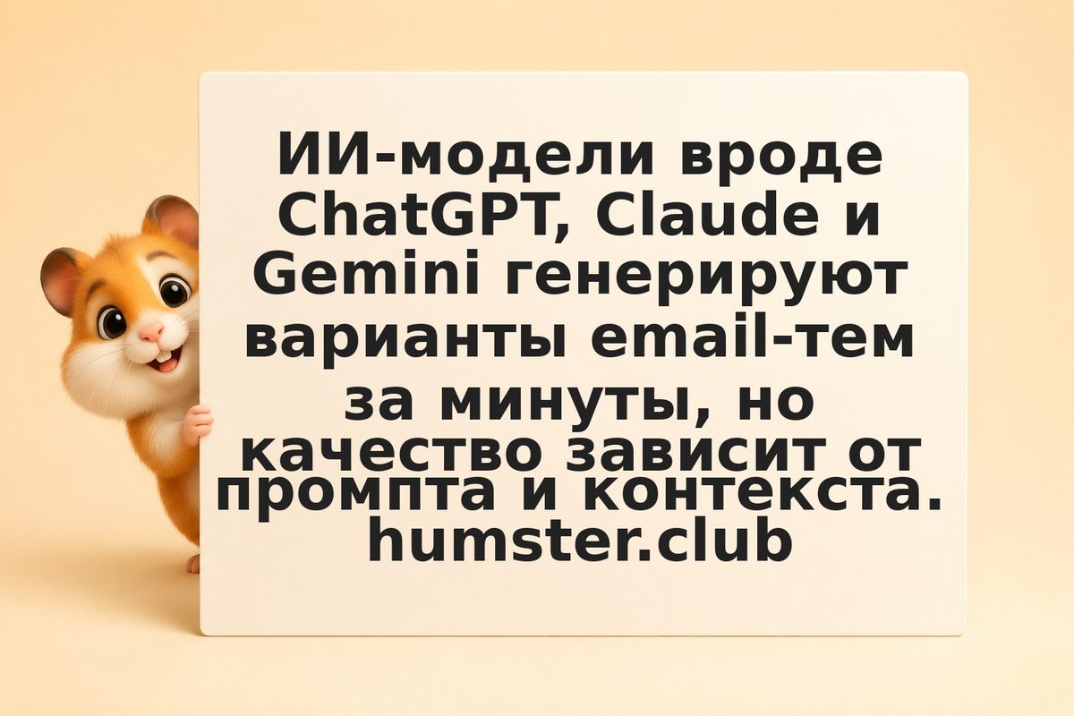Email subject lines: ИИ генерирует, ты выбираешь лучший