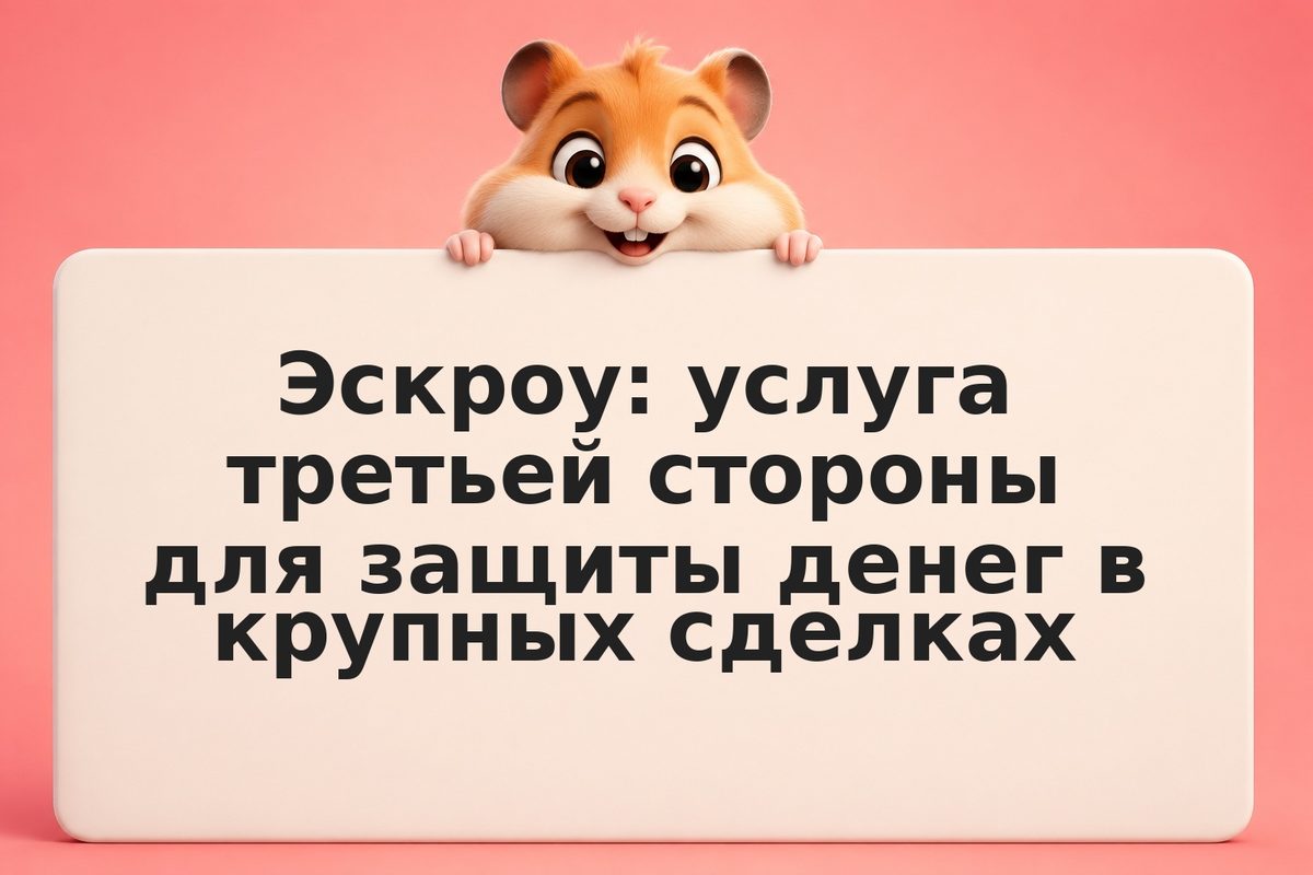 Эскроу: услуга третьей стороны для защиты денег в крупных сделках