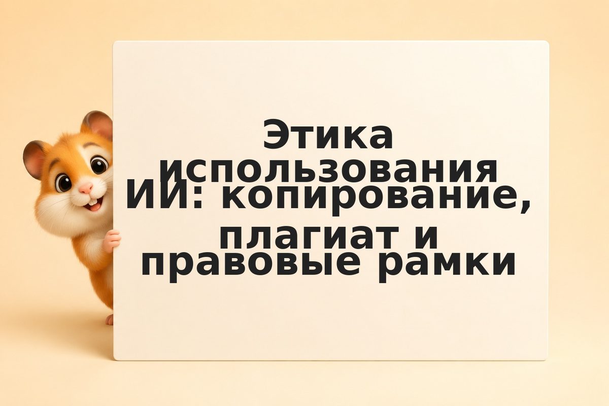 Этика использования ИИ: копирование, плагиат и правовые рамки
