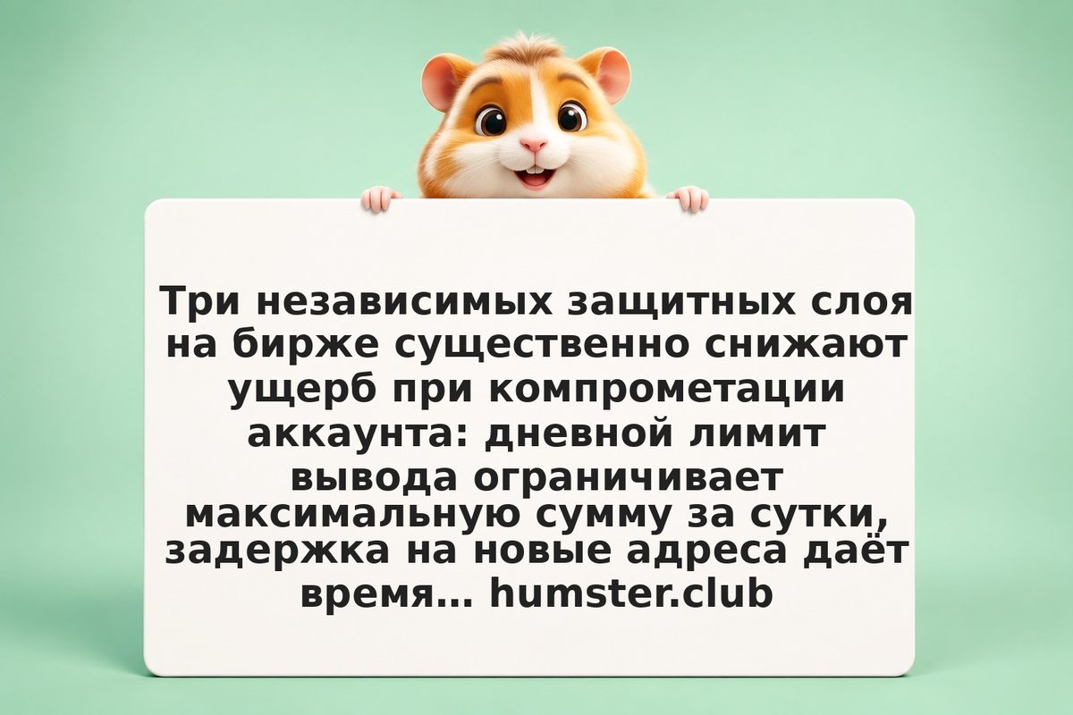 Защита вывода с биржи: дневные лимиты, задержка 48 часов, белый список адресов