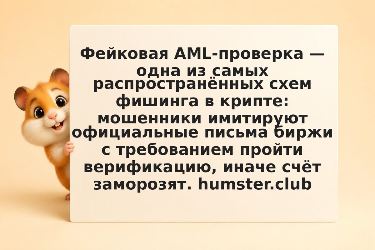 Поддельные сообщения о верификации и AML-проверках: как отличить скам от реально