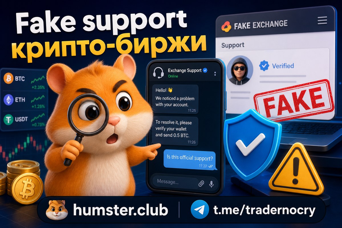 Поддельная поддержка крипто-биржи: как распознать фишинг